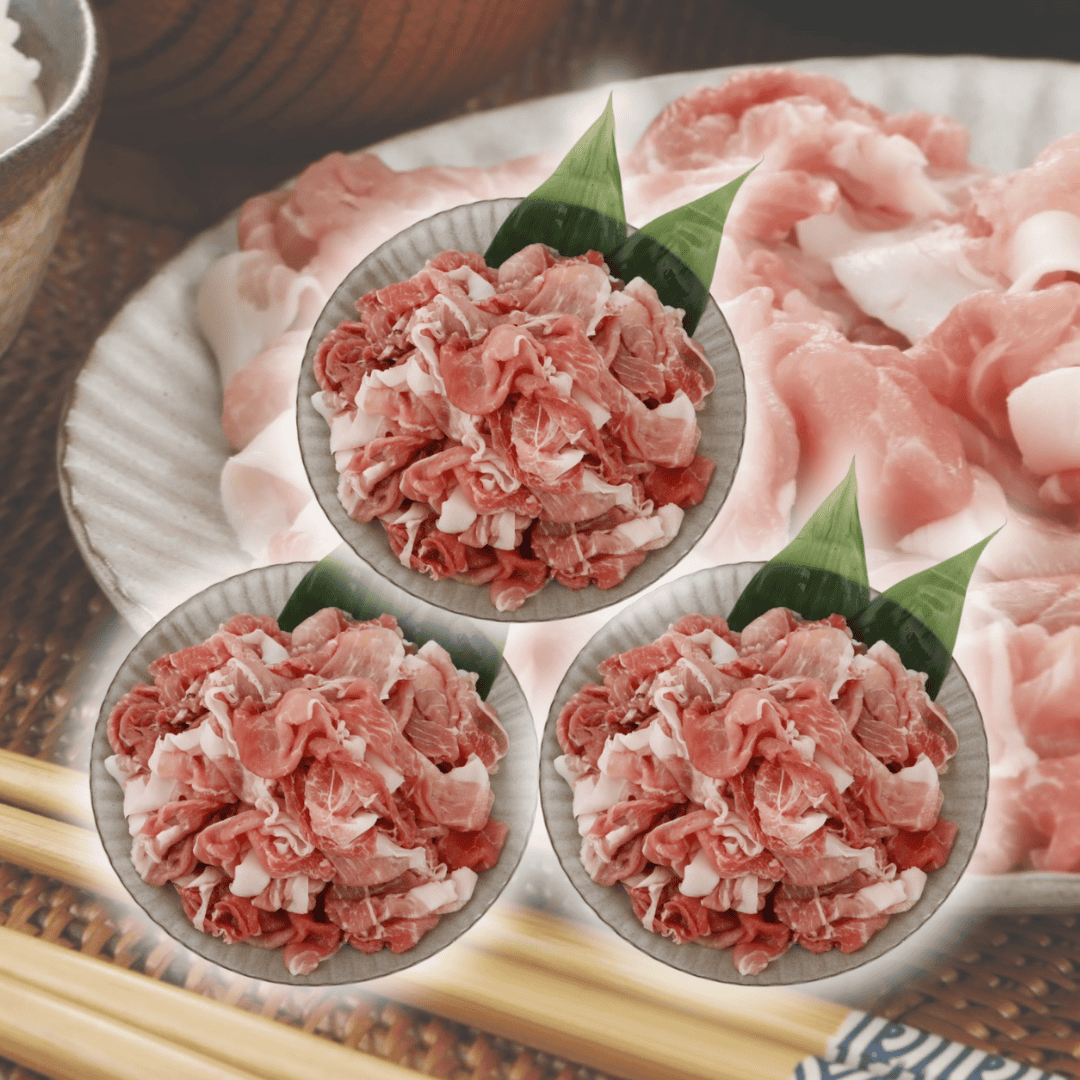 【残暑見舞い 敬老の日 ギフト】けんこう豚ももしゃぶしゃぶ切り落とし 1.2kg (400g × 3パック ) | 肉のカワグチ通販・お取り寄せ プレゼント.