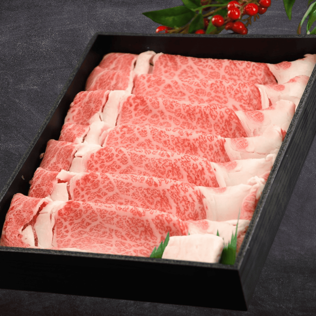 福井県産若狭牛 霜降り すき焼き肉 300g (ロース または 肩ロース) すき焼き用 調理方法の案内画像