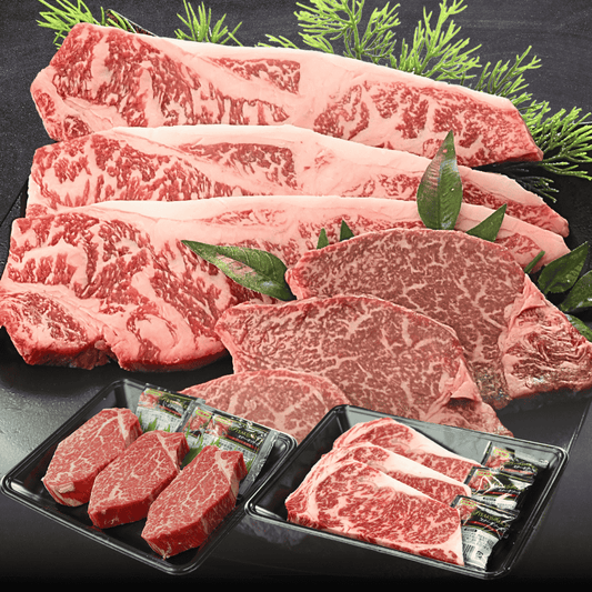 【残暑見舞い 敬老の日 ギフト】国産交雑牛ステーキ食べ比べセット 6枚 計810g (サーロイン150g 3枚 ヒレ120g 3枚)（黒毛和種x乳用種) BBQ (バーベキュー)に おすすめ | 肉のカワグチ通販・お取り寄せ プレゼント