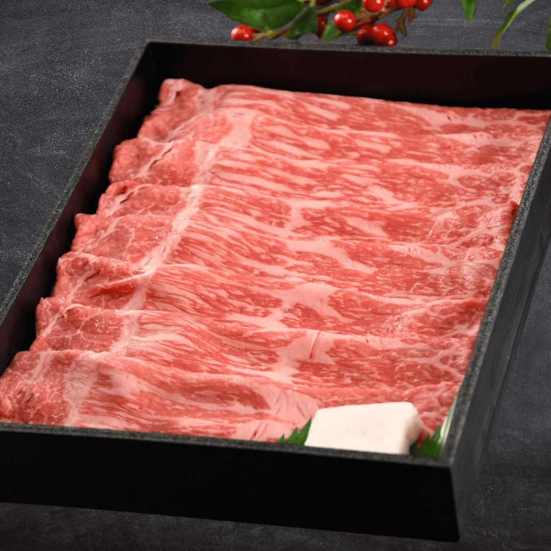 【残暑見舞い 敬老の日 ギフト】福井県産 若狭牛 赤身すき焼き肉 ギフト 300g  (もも・肩肉）贈り物 に おすすめ  | 肉のカワグチ通販・お取り寄せ プレゼント.