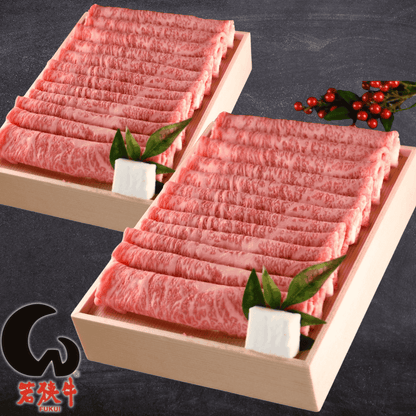 若狭牛 霜降り すき焼き肉 1kg (ロース または 肩ロース） すき焼き用 商品画像